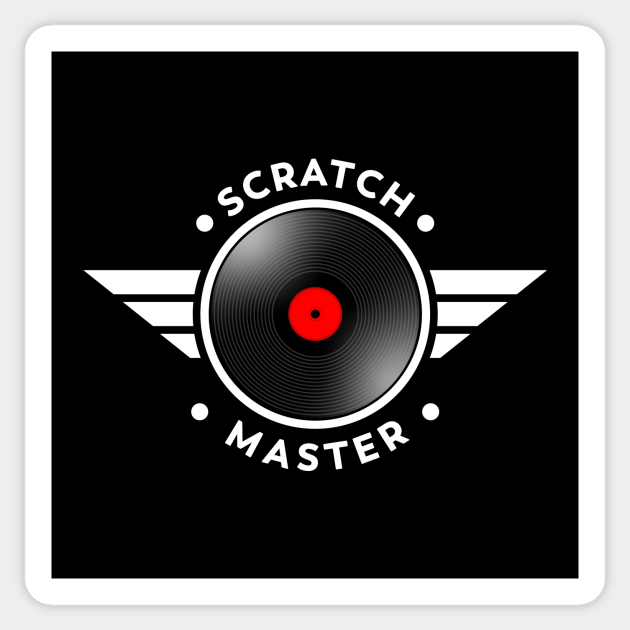 DJ Scratch Master Cool Design Gift Dj Gift Sticker TeePublic